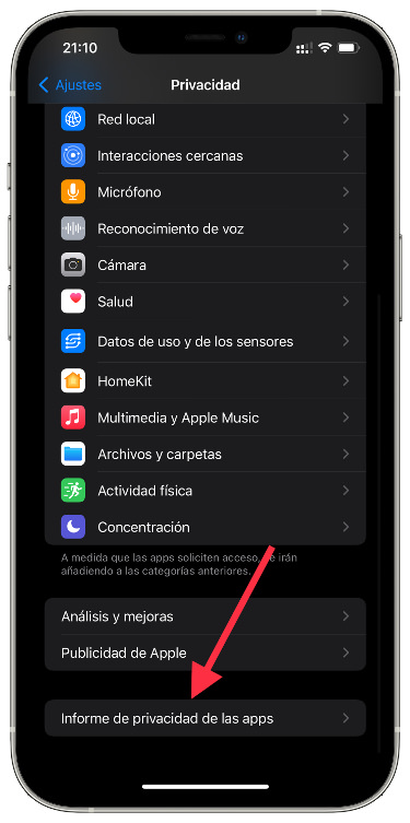 Activar informe de privacidad 1