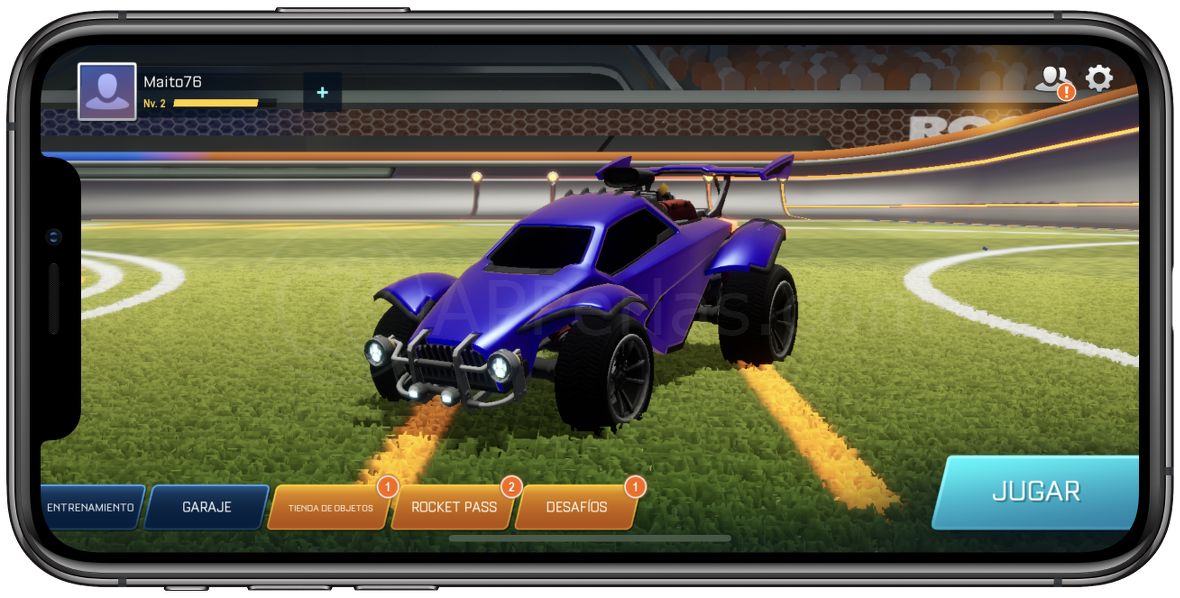 Menú principal Rocket League Sideswipe Menú principal Rocket League Sideswipe