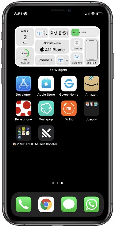 Como luce el Widget en el iPhone Como luce el Widget en el iPhone