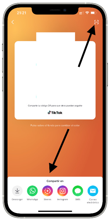 Escanear código QR de TikTok 2