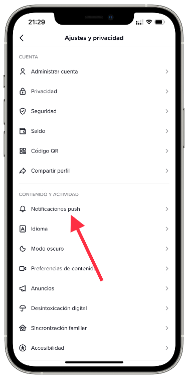 Apartado código QR de TikTok 1