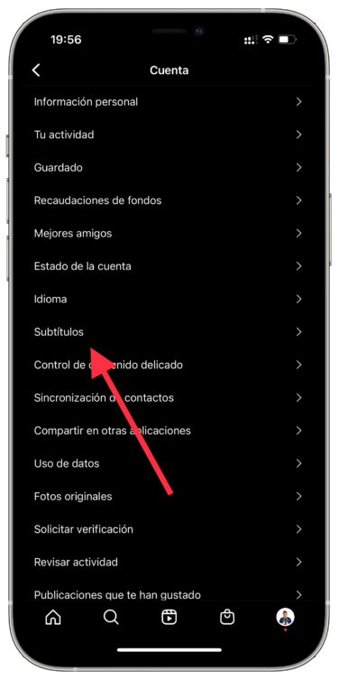 Subtítulos subtítulos automáticos en Instagram