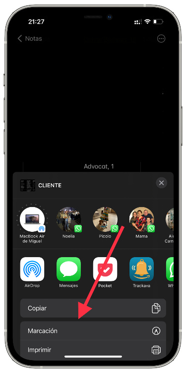 Marcación notas de iOS a PDF 2