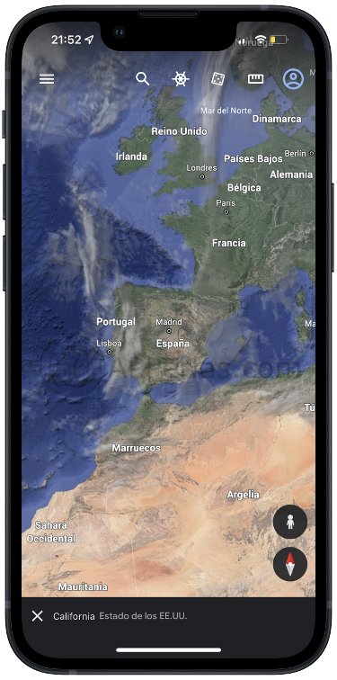 Interfaz de Google Earth
