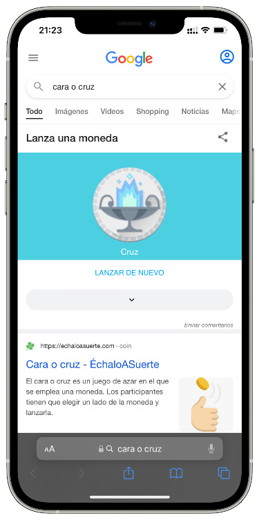 Buscador jugar a cara o cruz 1