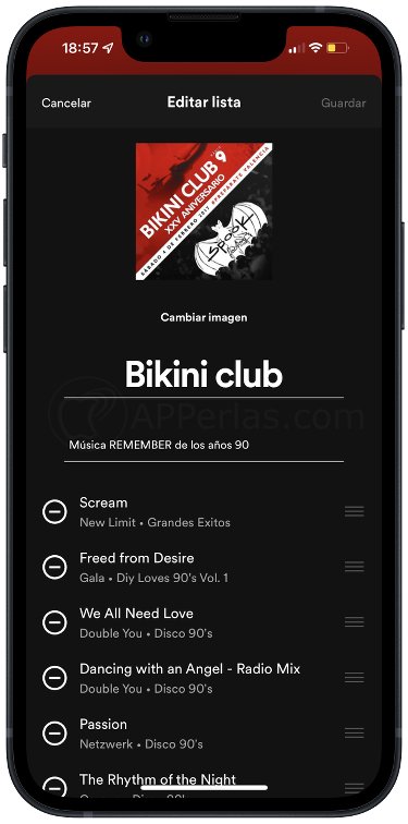 Elimina y ordena canciones en Spotify Elimina y ordena canciones en Spotify