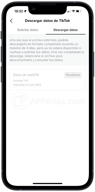 Descarga de datos privados en TikTok Descarga de datos privados en TikTok