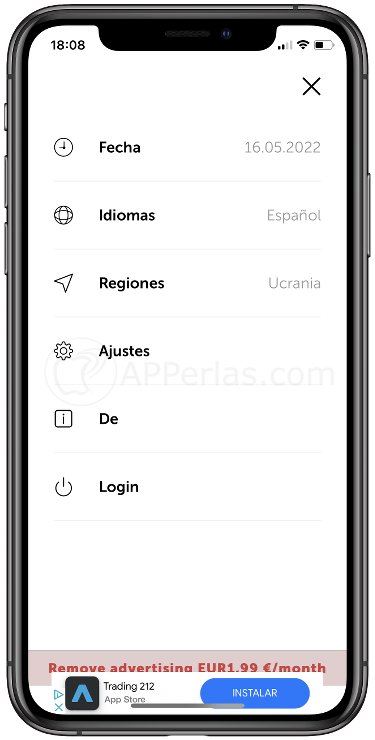 Ajustes de la app LiveUAmap Ajustes de la app LiveUAmap