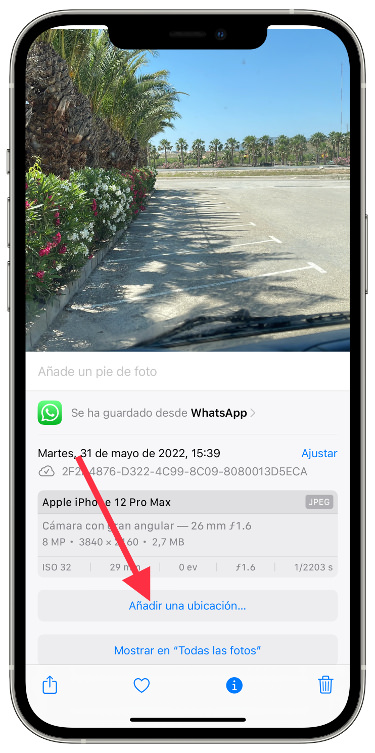 Añadir ubicación a las fotos 1