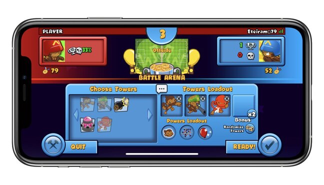 Interfaz de Bloons TD Battles Interfaz de Bloons TD Battles