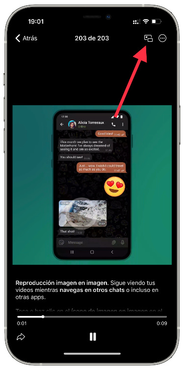 Botón picture and picture en Telegram 1