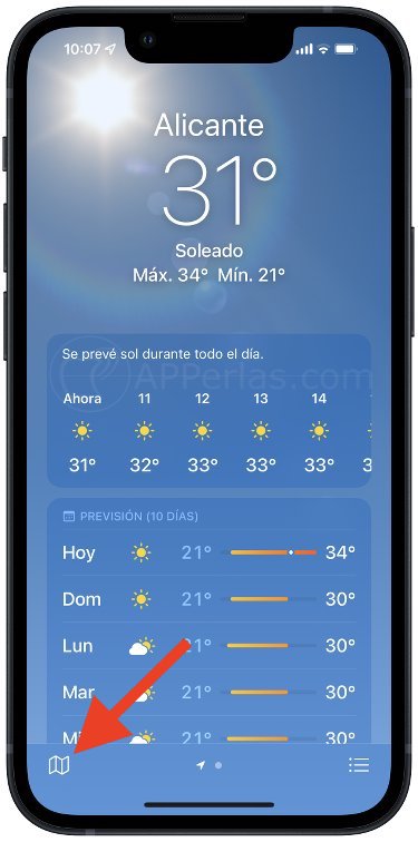 app del tiempo de iOS app del tiempo de iOS
