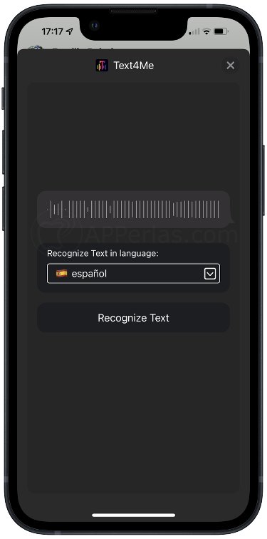 Interfaz de transcripción de Text4Me Interfaz de transcripción de Text4Me