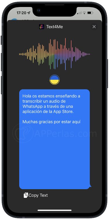 Texto del audio de WhatsApp Texto del audio de WhatsApp