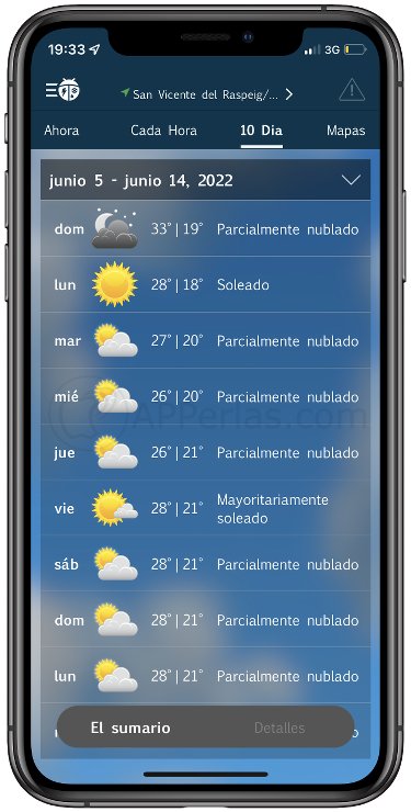 Previsión del tiempo para 10 días Previsión del tiempo para 10 días