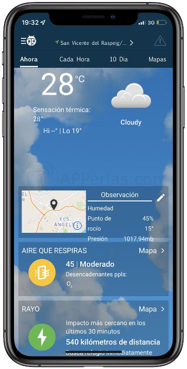 Página principal de Weatherbug Página principal de Weatherbug