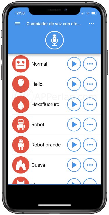 Sonidos para cambiar la voz