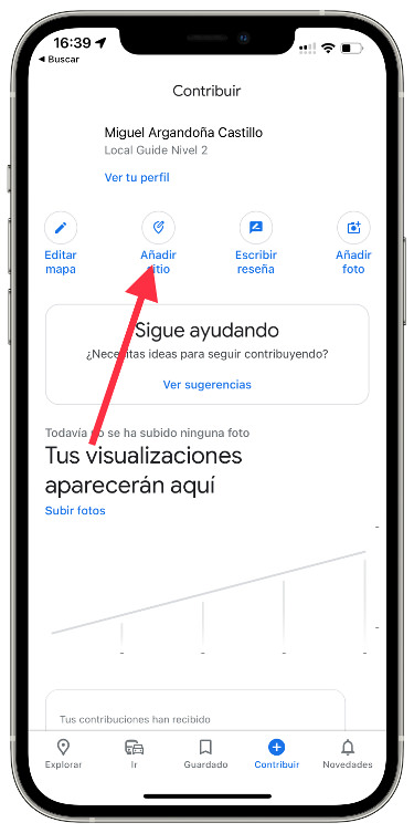Añadir nuevos sitios a Google Maps 2