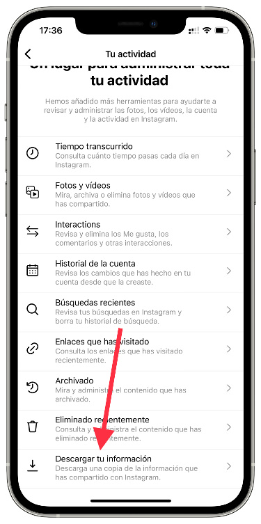 Información mensajes borrados de Instagram 1