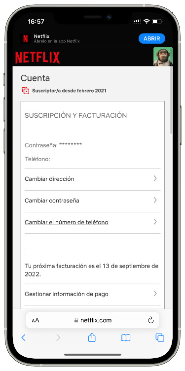 Cambiar cambiar el correo electrónico 1