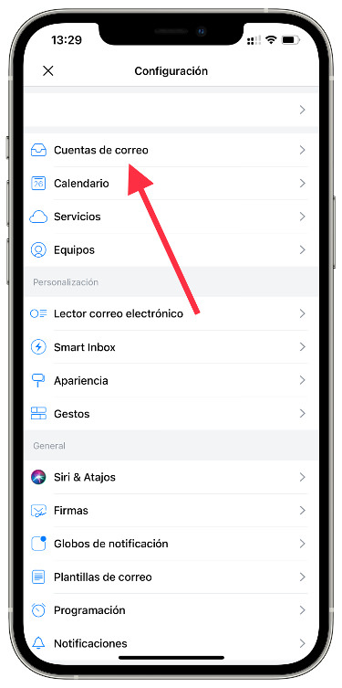 Cuentas eliminar una cuenta de correo 2