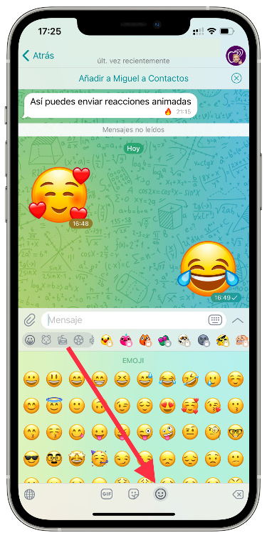Icono emojis animados de Telegram 1