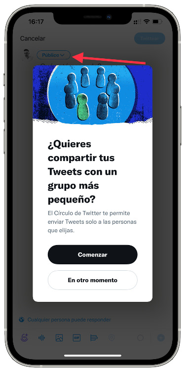Círculo círculo de Twitter 1