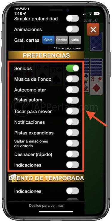 Desactivar ayudas del solitario Desactivar ayudas del solitario