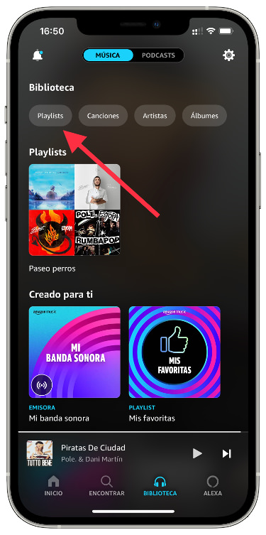 Biblioteca playlist en Amazon 1