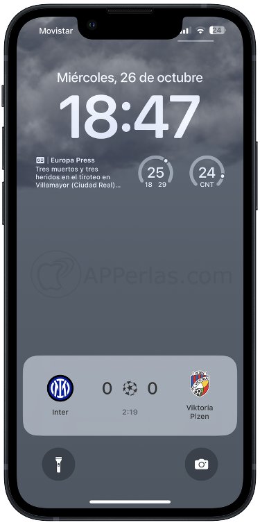 Resultados de partidos de fútbol en directo en la pantalla de bloqueo Resultados de partidos de fútbol en directo en la pantalla de bloqueo