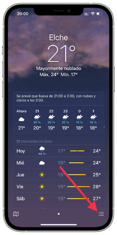 Icono notificaciones de la app Tiempo 1