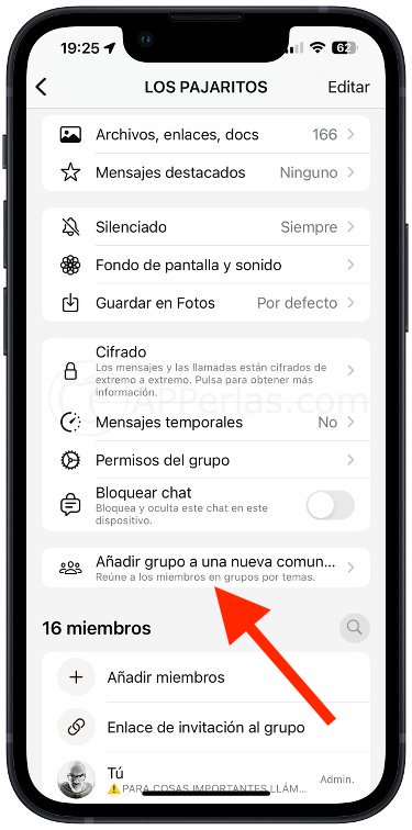 Añadir grupo a una comunidad Añadir grupo a una comunidad