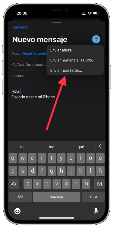 Programar programar el envío de un correo 1