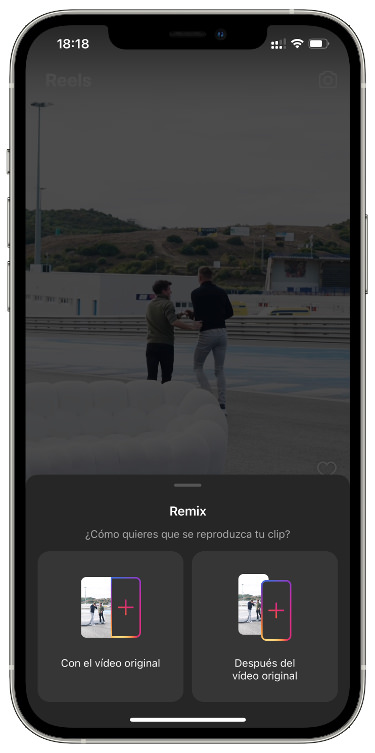 Seleccionar remix en Reels 2