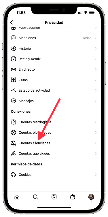 Privacidad cuentas silenciadas 1