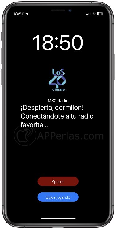 Suena la alarma con la radio en el iPhone Suena la alarma con la radio en el iPhone