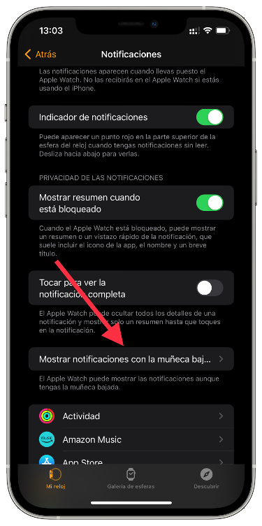 Ocultar ocultar las notificaciones 1
