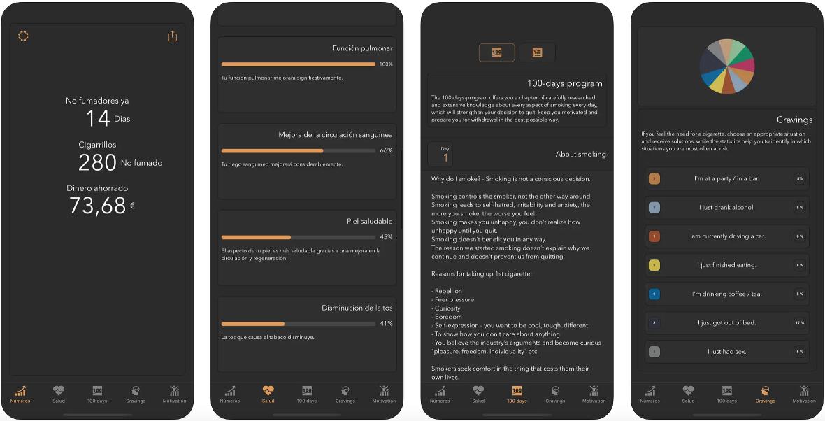 Capturas de Dejar de fumar cigarrillos