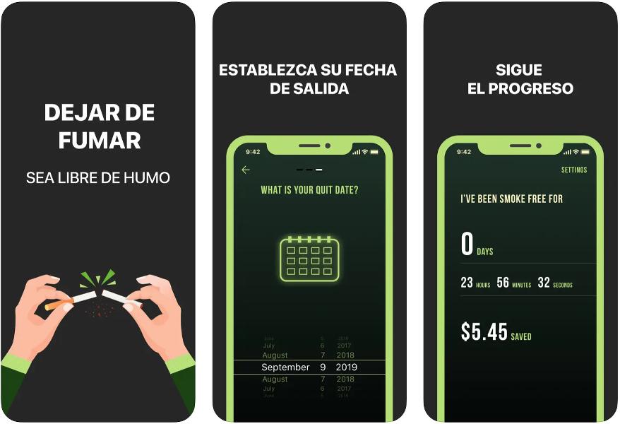 Capturas de Dejar de fumar poco a poco