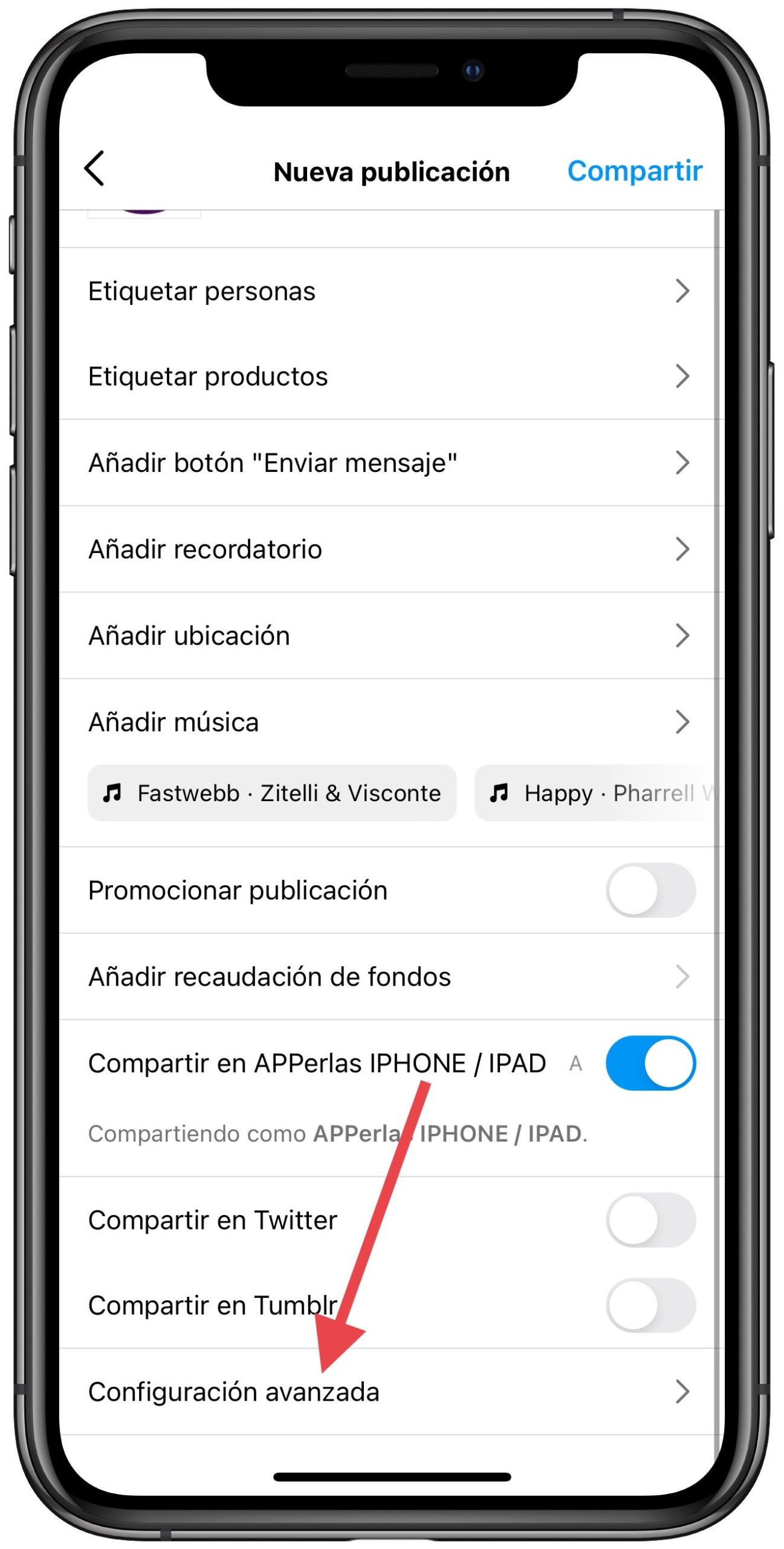 Configuración programar publicaciones en Instagram 1