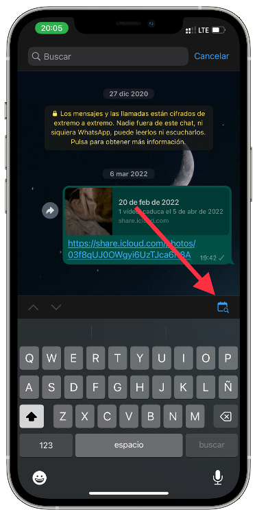 fecha en WhatsApp 2