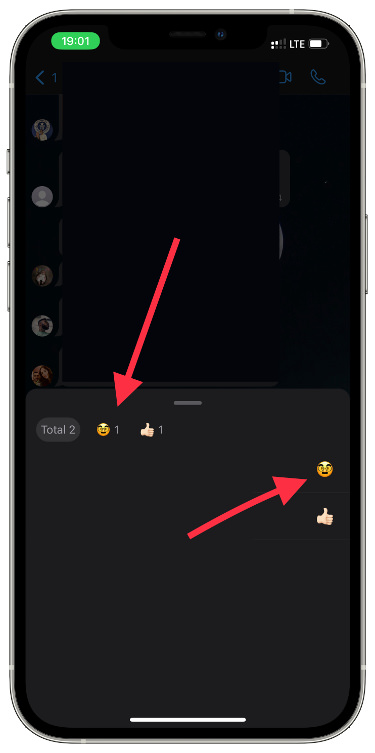reaccionado en WhatsApp 1