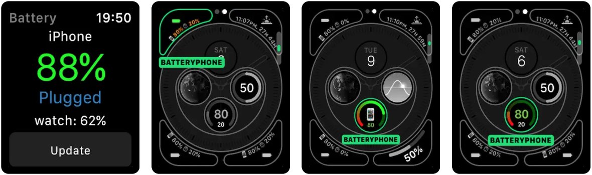 Capturas de BatteryPhone en Apple Watch Capturas de BatteryPhone en Apple Watch
