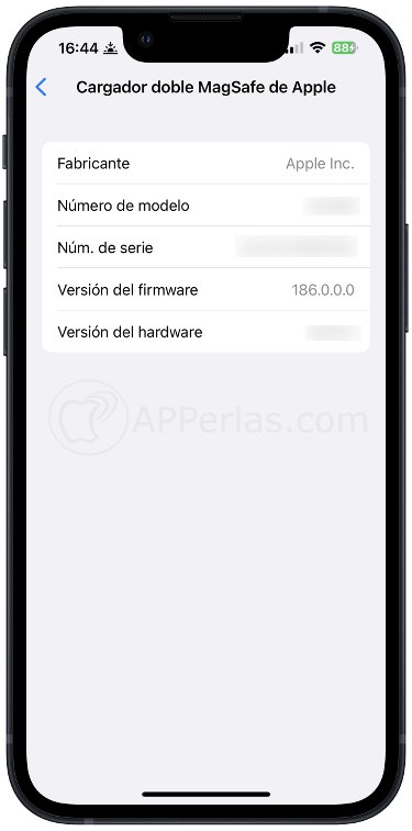 Versión de firmware del MagSafe Duo Versión de firmware del MagSafe Duo