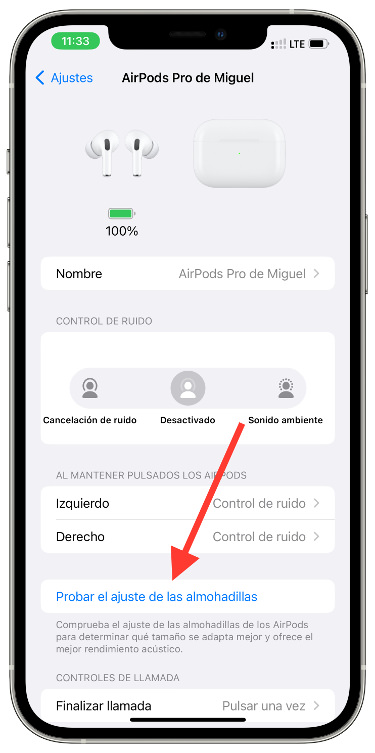 almohadillas de los AirPods 1