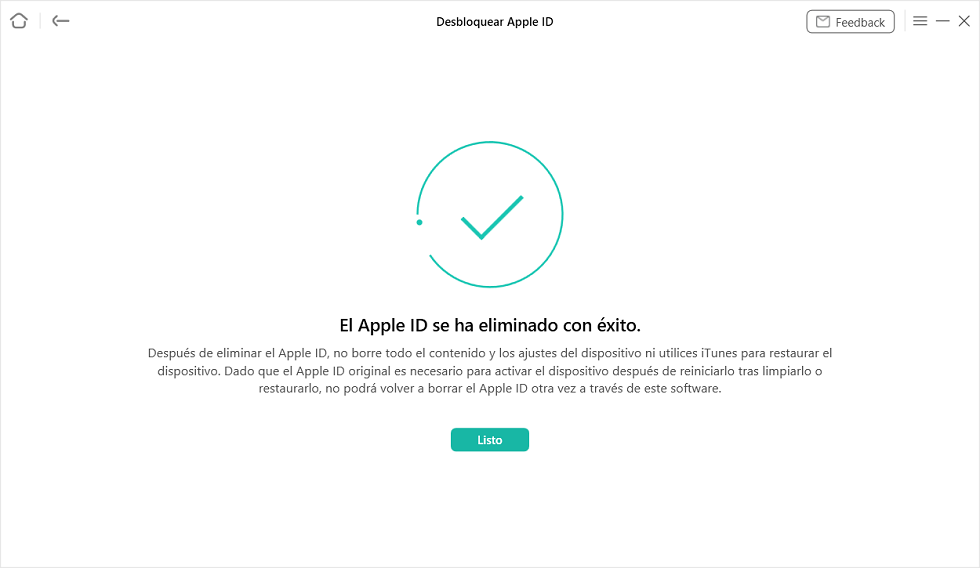 Restaurar iPad sin contraseña ID Apple con éxito - paso 4 Restaurar iPad sin contraseña ID Apple con éxito - paso 4