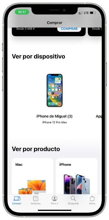 Dispositivos productos de Apple