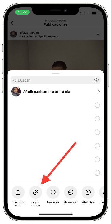 Compartir enlace en Instagram 1