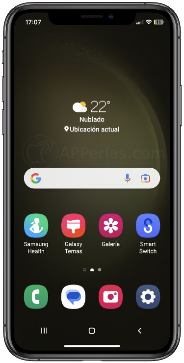 Interfaz Android en iPhone Interfaz Android en iPhone