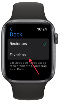 Favoritas Dock del Apple Watch 2
